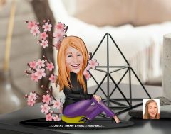 BK Gift Kişiye Özel Anneler Günü Karikatürlü 3D Ahşap Biblo, Anneler Günü Biblo, Ahşap Biblo, Anneye Hediye, Ev Dekoru-4