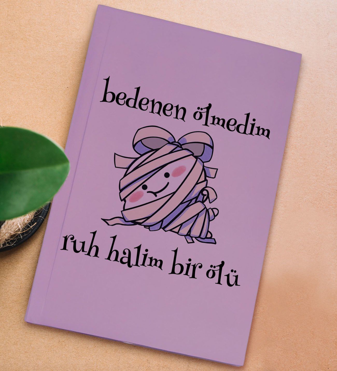 BK Gift Sert Kapaklı Lila Lastikli Defter , Arkadaşa Hediye, Yeni İş Hediyesi, Doğum Günü Hediyesi-5