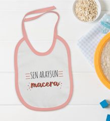 BK Kids Sen Araysun Macera Tasarımlı Pembe Bebek Mama Önlüğü-1