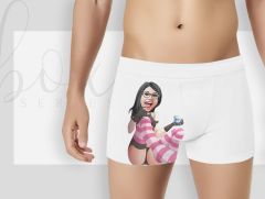 BK Gift Kişiye Özel Karikatürlü Eğlenceli Beyaz Erkek Boxer, Yıl Dönümü/ Doğum Günü / Sevgililer Günü Hediyeleri,  Erkek Arkadaş Hediye, Esprili Hediye-4