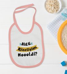 BK Kids Rizeliyim Tasarımlı Pembe Bebek Mama Önlüğü-2