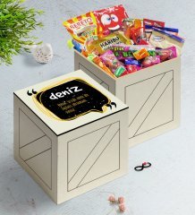 Kişiye Özel İsim Anlamı Ahşap Kutuda Nostaljik Lezzetler Hediye Seti-3