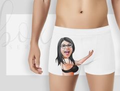 BK Gift Kişiye Özel Karikatürlü Eğlenceli Beyaz Erkek Boxer, Yıl Dönümü/ Doğum Günü / Sevgililer Günü Hediyeleri,  Erkek Arkadaş Hediye, Esprili Hediye-3