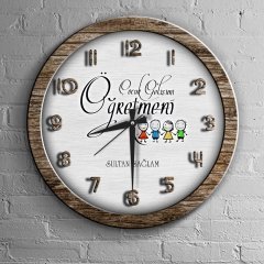 Kişiye Özel Mesleki Çocuk Gelişimi Öğretmeni Ahşap Duvar Saati