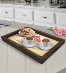 BK Gift Gemi Tasarımlı Doğal Ahşap Tepsi-1