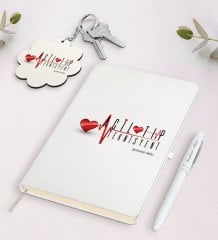 Kişiye Özel Acil Tıp Teknisyeni Beyaz Defter Kalem Ve Anahtarlık Hediye Seti-2