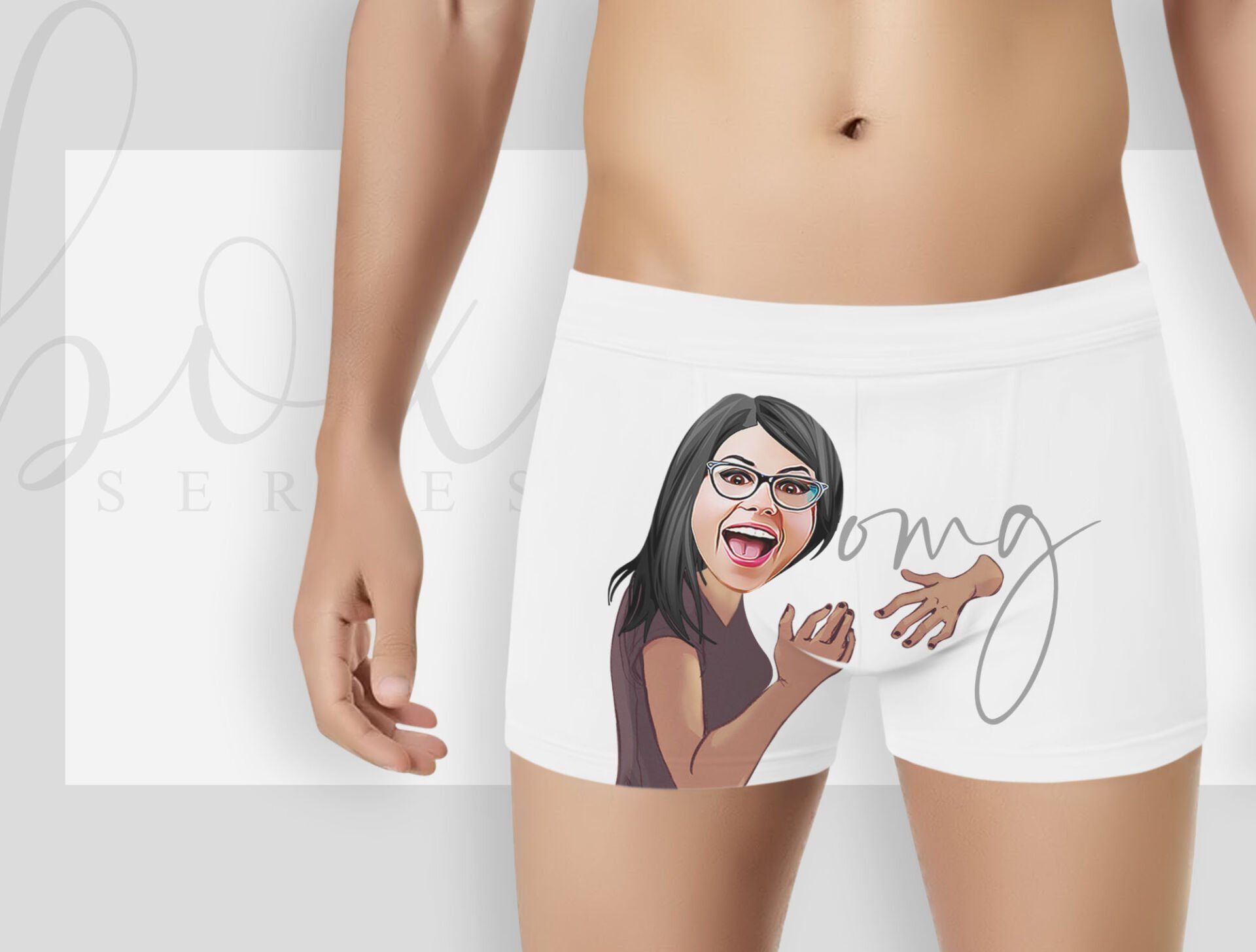 BK Gift Kişiye Özel Karikatürlü Eğlenceli Beyaz Erkek Boxer, Yıl Dönümü/ Doğum Günü / Sevgililer Günü Hediyeleri,  Erkek Arkadaş Hediye, Esprili Hediye-2