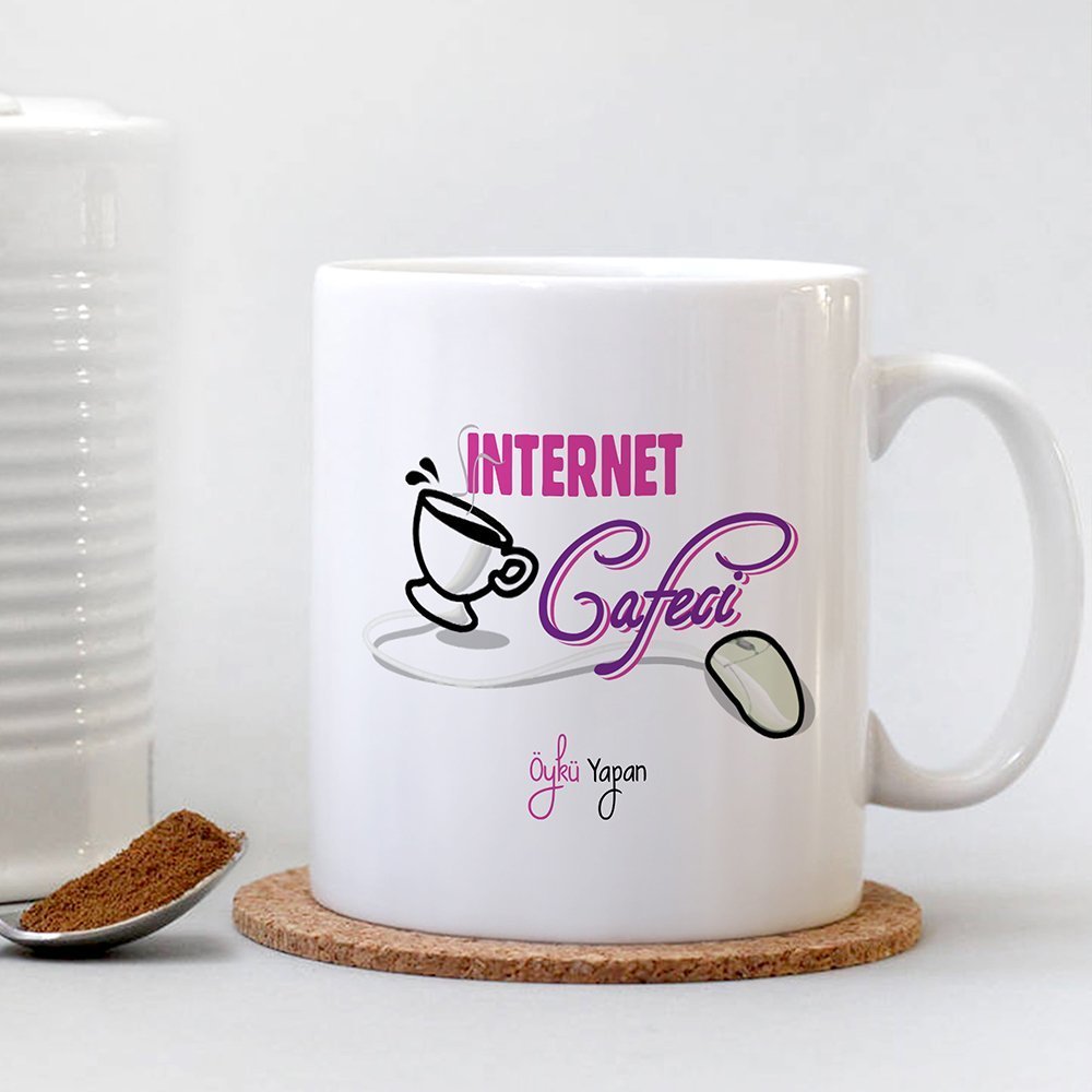 Kişiye Özel Mesleki Internet Cafeci Beyaz Kupa Bardak - 2