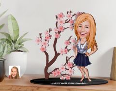 BK Gift Kişiye Özel Anneler Günü Karikatürlü 3D Ahşap Biblo, Anneler Günü Biblo, Ahşap Biblo, Anneye Hediye, Ev Dekoru-1