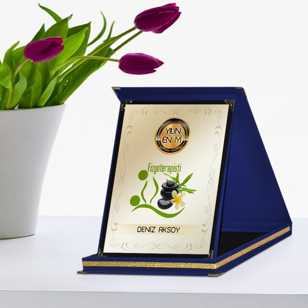 Kişiye Özel Yılın En İyi Fizyoterapisti Lacivert Plaket Ödülü