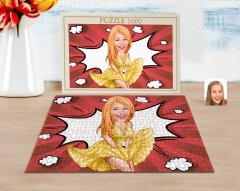 Kişiye Özel Marilyn Monroe Karikatürlü 1000 Parça Profesyonel Puzzle
