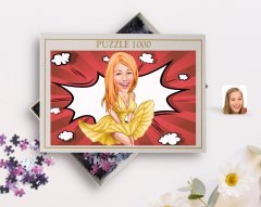 Kişiye Özel Marilyn Monroe Karikatürlü 1000 Parça Profesyonel Puzzle