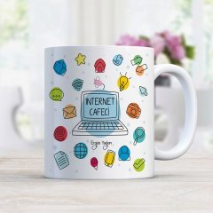 Kişiye Özel Mesleki Internet Cafeci Beyaz Kupa Bardak - 4
