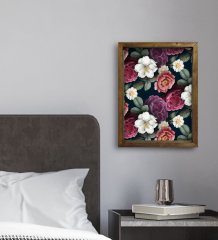 BK Gift Otel Odası Konseptli Doğal Masif Ahşap Çerçeveli Tablo 45x65cm-22