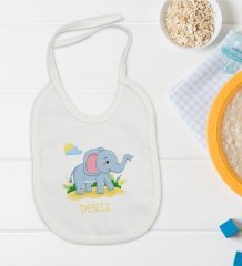 BK Kids Kişiye Özel İsimli Bebek Body Zıbın ve Mama Önlüğü Hediye Seti - Model 19