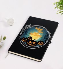 Kişiye Özel Happy Halloween Tasarımlı Siyah Defter-14