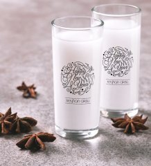 Kişiye Özel Renkli Baskılı Mutlu Yıllar İkili Rakı Bardağı Seti-1
