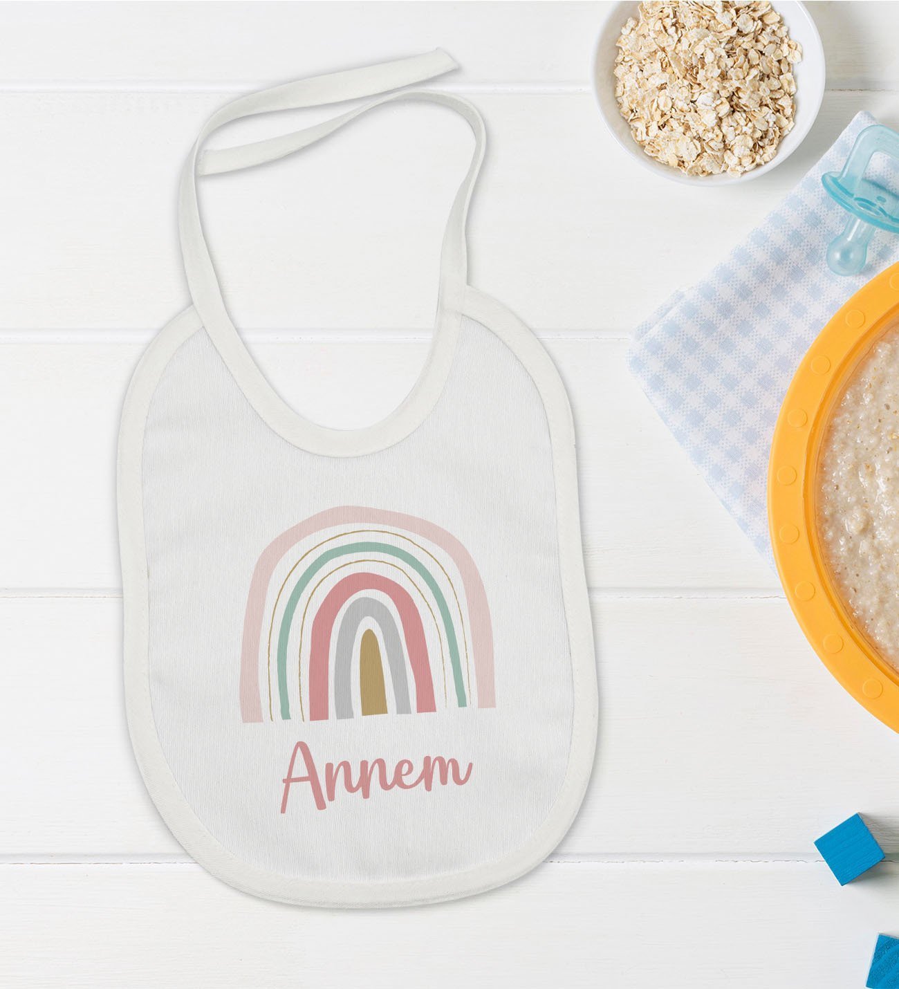 BK Kids Annem Tasarımlı Bebek Mama Önlüğü - Model 1
