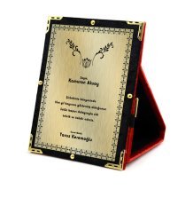 Kişiye Özel Kırmızı Kadife Albüm Plaket (12x16 cm.)
