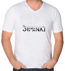 Kişiye Özel İsimli V Yaka Tişört-11