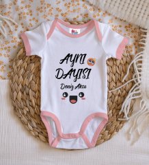BK Kids Kişiye Özel Pembe Bebek Body Zıbın - Model 47