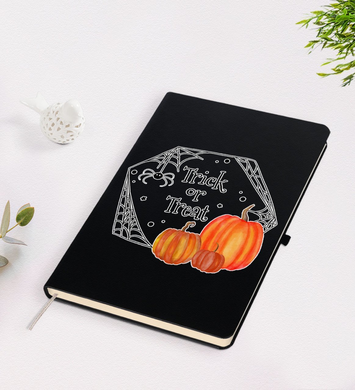 BK Gift Halloween Trick or Treat Tasarımlı Siyah Defter-2