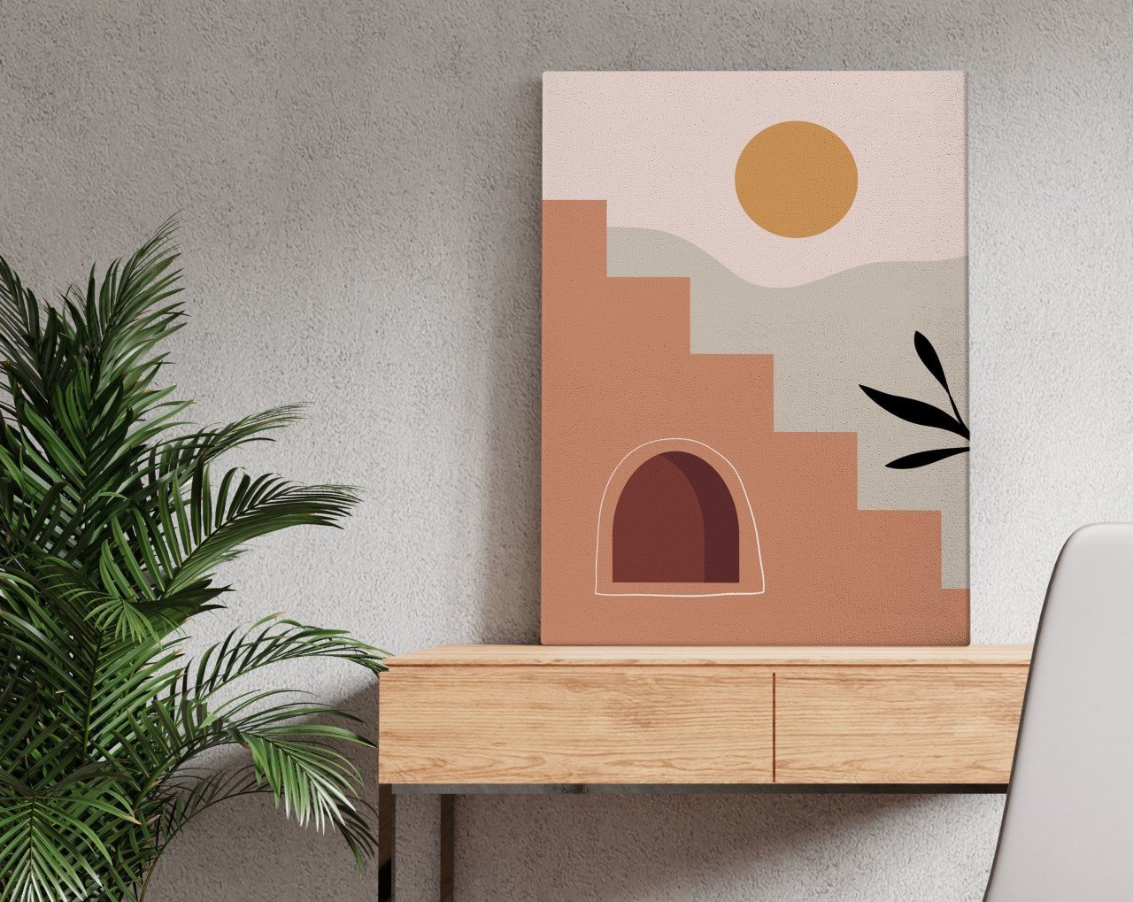 BK Home Minimalist Landscape Tasarımlı Kanvas Tablo 50x70cm-1