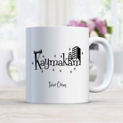 Kişiye Özel Mesleki Kaymakam Beyaz Kupa Bardak - 2