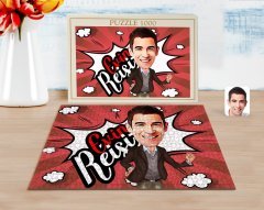 Kişiye Özel Evin Reisi Karikatürlü 1000 Parça Profesyonel Puzzle-1