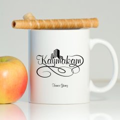 Kişiye Özel Mesleki Kaymakam Beyaz Kupa Bardak - 1