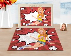 Kişiye Özel Kadın Karikatürlü 1000 Parça Profesyonel Puzzle-42
