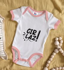 BK Kids Cırlaz Tasarımlı Pembe Bebek Body Zıbın-1