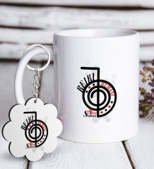 Kişiye Özel Mesleki Reiki Uzmanı Beyaz Kupa ve Anahtarlık Hediye Seti-1