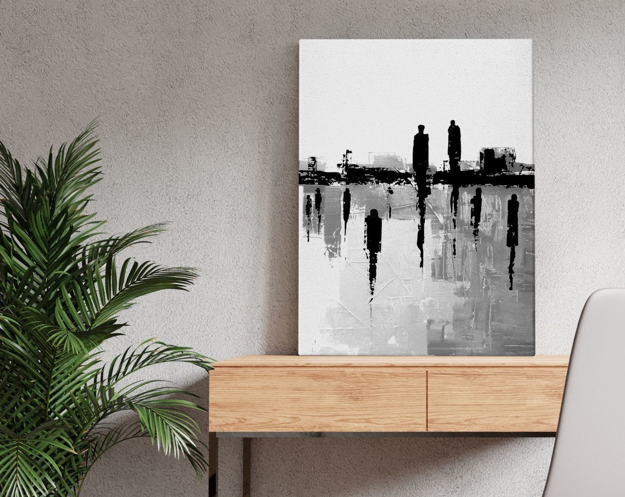 BK Home Gray Morning Tasarımlı Kanvas Tablo 50x70cm-1