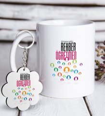 Kişiye Özel Mesleki Rehber Öğretmen Beyaz Kupa ve Anahtarlık Hediye Seti