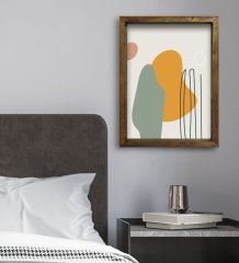 BK Gift Yatak Odası Konseptli Doğal Masif Ahşap Çerçeveli Tablo-44
