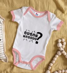 BK Kids Buban Nabüü Tasarımlı Pembe Bebek Body Zıbın-1