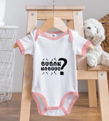 BK Kids Buban Nabüü Tasarımlı Pembe Bebek Body Zıbın-1