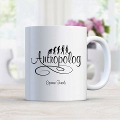 Kişiye Özel Mesleki Antropolog Beyaz Kupa Bardak - 1
