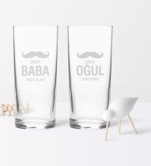 Babalar Gününe Özel İkili Baba Oğul Rakı Bardağı Seti - 3