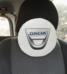 BK Gift Dacia Tasarımlı Yuvarlak Araç Koltuk Yastığı-1