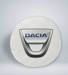 BK Gift Dacia Tasarımlı Yuvarlak Araç Koltuk Yastığı-1