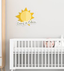 Kişiye Özel Güneş Tasarımlı Çocuk Odası Ahşap Duvar Süsü-1