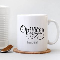 Kişiye Özel Mesleki Optisyen Beyaz Kupa Bardak - 2