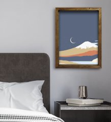 BK Gift Yatak Odası Konseptli Doğal Masif Ahşap Çerçeveli Tablo-40