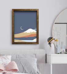 BK Gift Yatak Odası Konseptli Doğal Masif Ahşap Çerçeveli Tablo-40
