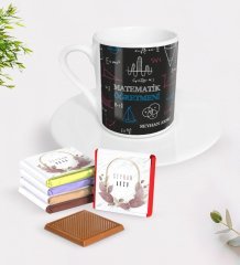 Kişiye Özel Matematik Öğretmeni Türk Kahvesi Fincanı ve Çikolata Hediye Seti-11