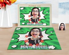 Kişiye Özel Dünya Güzeli Karikatürlü 1000 Parça Profesyonel Puzzle-1