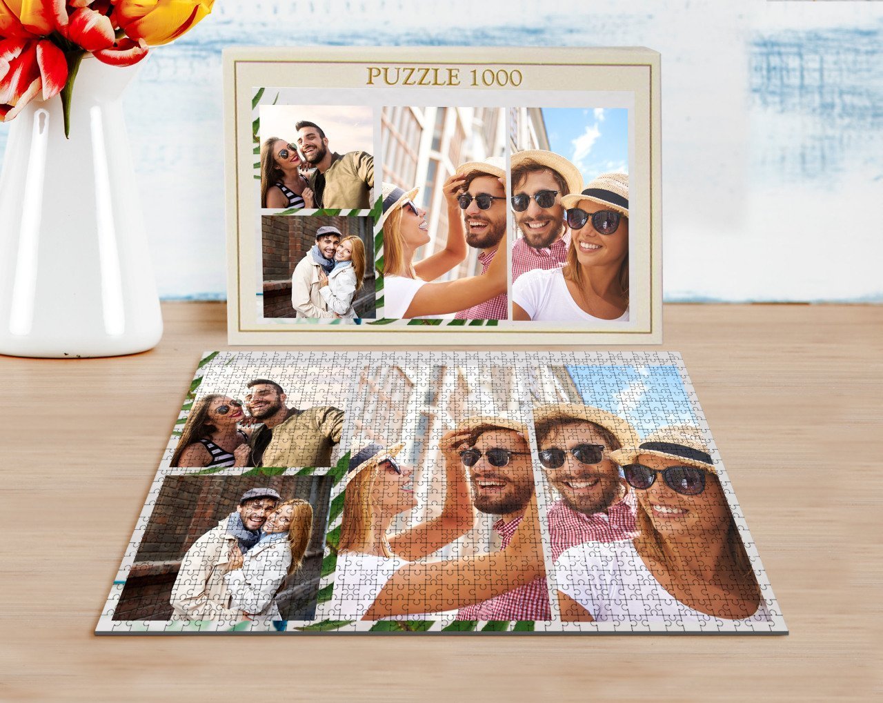 Kişiye Özel 4 Fotoğraflı 1000 Parça Profesyonel Puzzle