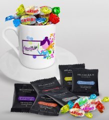 Kişiye Özel En İyi Öğretmen Türk Kahvesi Fincanı Selamlique Karışık Türk Kahvesi ve Haribo Şeker Hediye Seti-2
